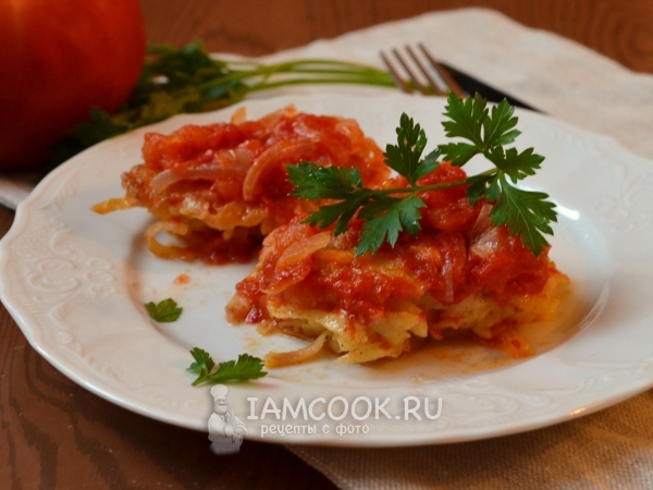 Драники в томатном соусе, рецепт с фото