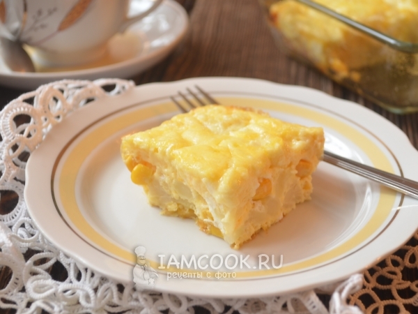 Омлет с цветной капустой и кукурузой, рецепт с фото