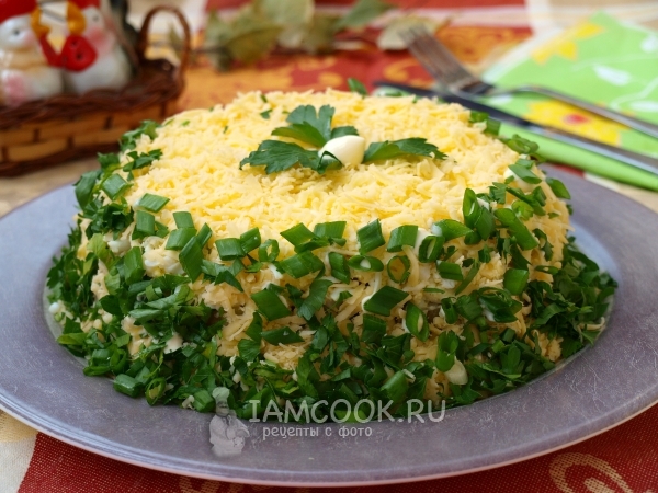 Салат «Грибы под шубой» с шампиньонами, рецепт с фото