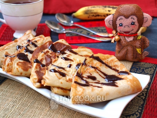 Банановые блинчики, рецепт с фото