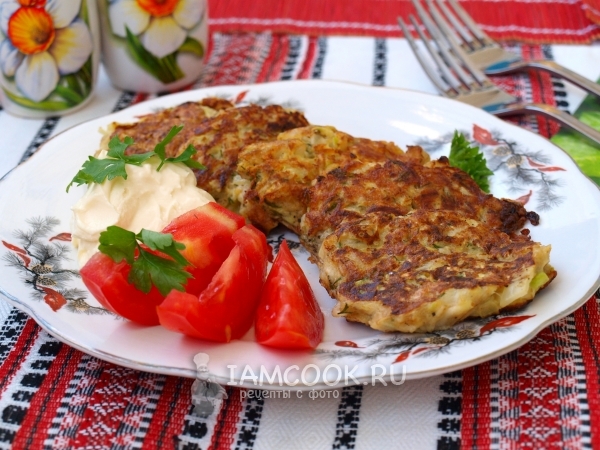 Оладьи из кабачков с овсяными хлопьями, рецепт с фото