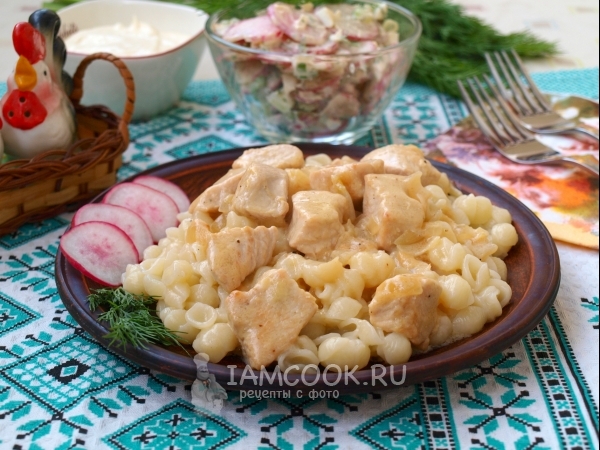 Индейка тушеная в сметане, рецепт с фото