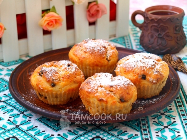 Творожные кексы на йогурте, рецепт с фото