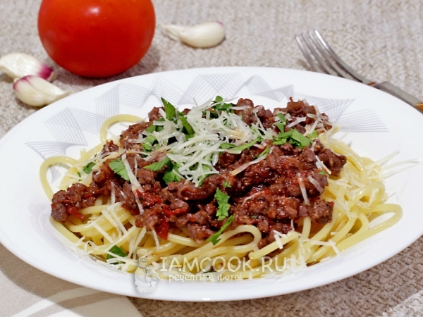 Спагетти с соусом Болоньезе, рецепт с фото