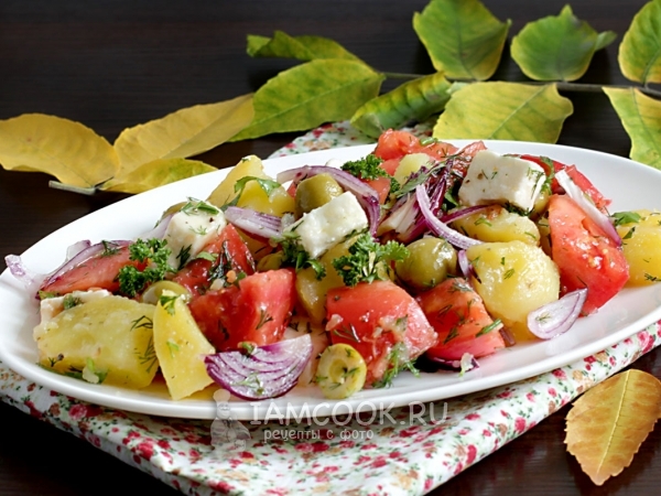 Теплый салат с картофелем, рецепт с фото