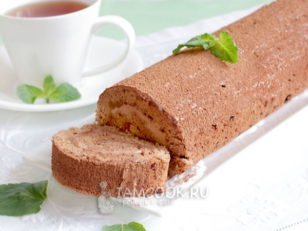 Бисквитный рулет «Трюфель», рецепт с фото