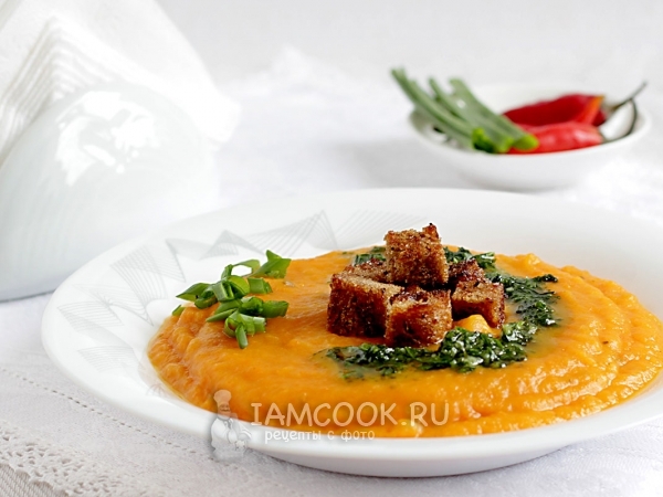 Овощной суп пюре из картофеля и моркови с имбирем, рецепт с фото