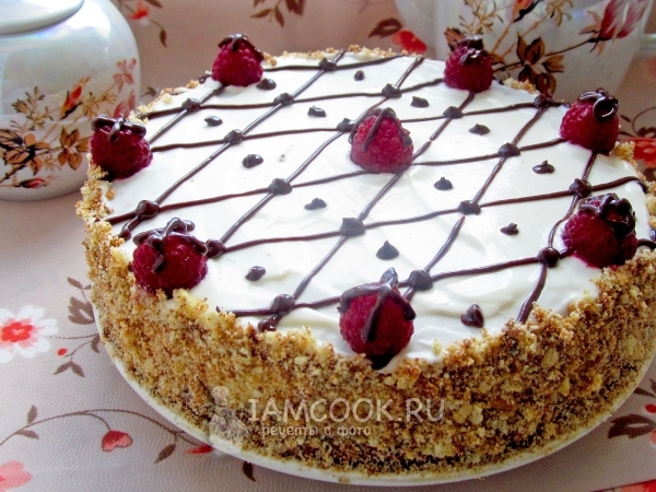 Торт «Малинка в сметане», рецепт с фото
