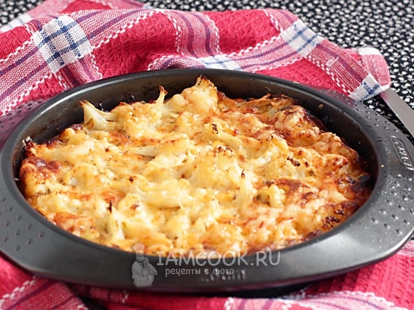 Цветная капуста с яйцом и сыром в духовке, рецепт с фото