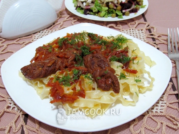 Косички из говядины с пастой, рецепт с фото