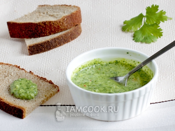 Зеленый соус к рыбе и мясу, рецепт с фото