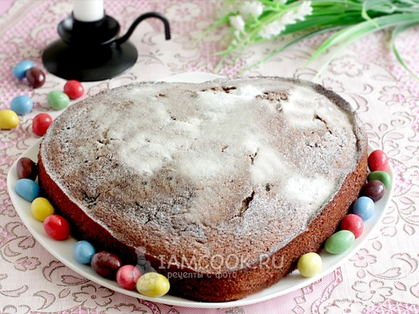 Кофейный пирог с черникой, рецепт с фото