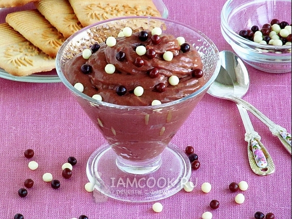 Шоколадный мусс с желатином, рецепт с фото