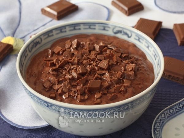 Шоколадная рисовая каша, рецепт с фото