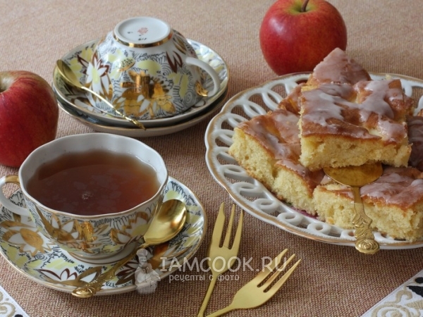 Немецкий яблочный пирог, рецепт с фото