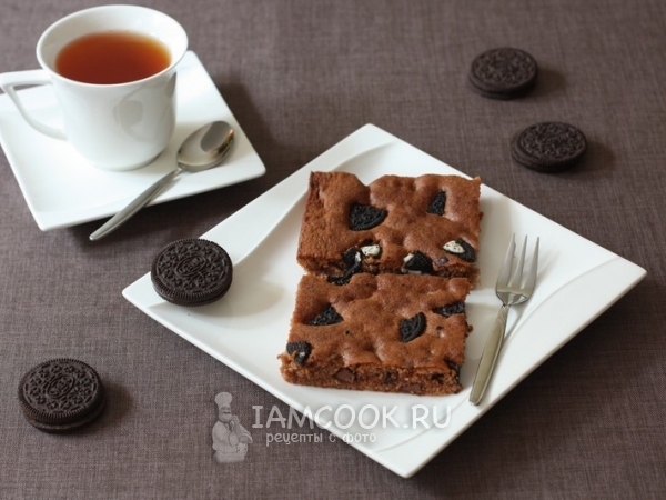 Oreo-Brownies - Брауни с печеньем орео, рецепт с фото