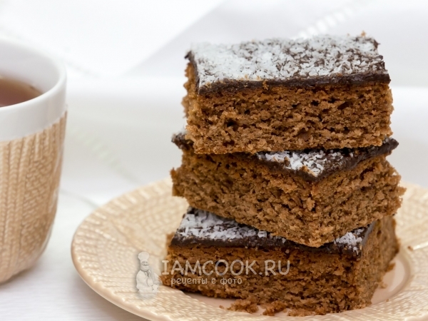 Шоколадно-кокосовый пирог, рецепт с фото