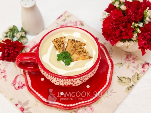 Картофельный суп-пюре с чесноком и сливками, рецепт с фото