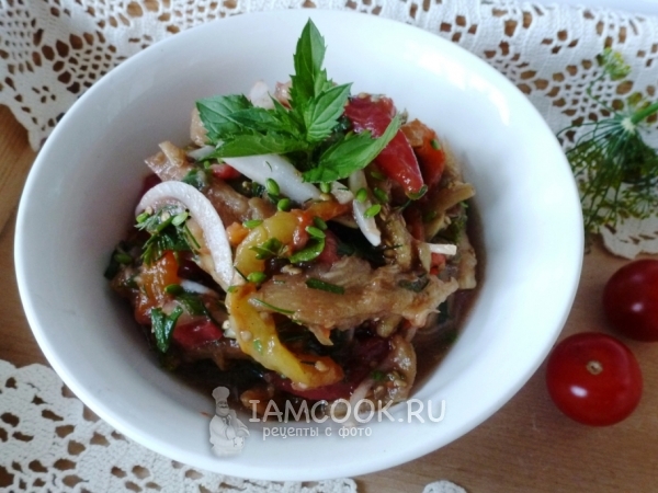 Салат из запеченных овощей, рецепт с фото