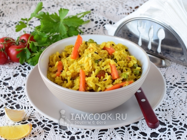 Постный плов с овощами, рецепт с фото