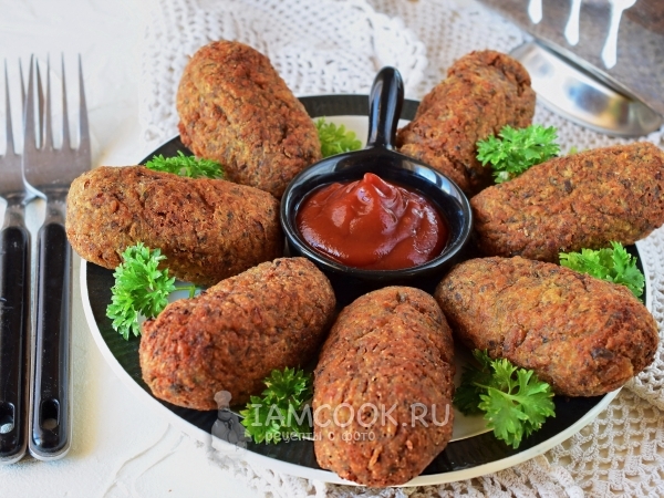 Постные котлеты из гречки с грибами, рецепт с фото