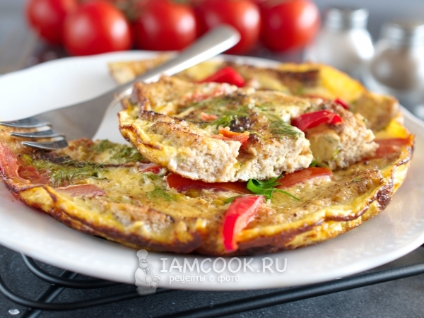 Омлет с хлебом на сковороде, рецепт с фото