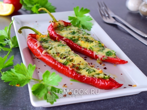 Перец, фаршированный сыром, рецепт с фото