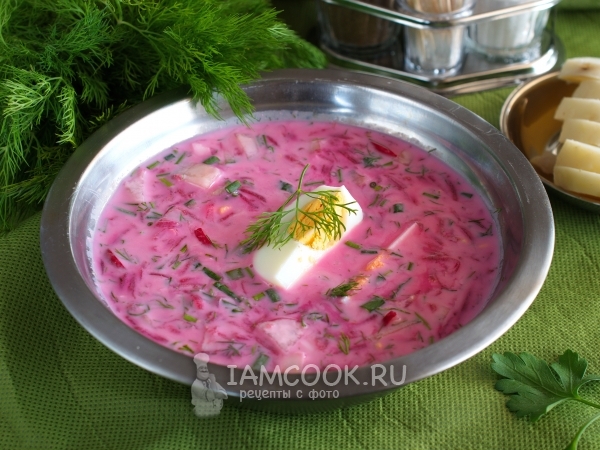 Литовский холодный борщ, рецепт с фото
