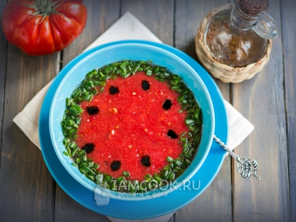 Арбузный гаспачо, рецепт с фото