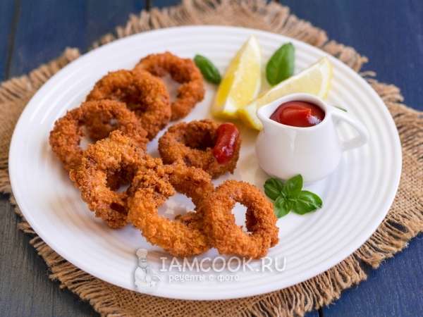 Луковые кольца в кляре, рецепт с фото