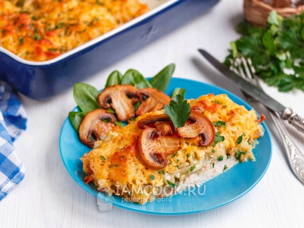 Куриная грудка «под шубой» в духовке, рецепт с фото