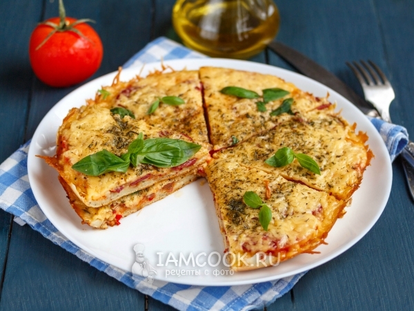 Пицца «Минутка» на сковороде, рецепт с фото