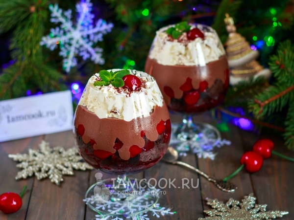 Трайфл «Черный лес», рецепт с фото