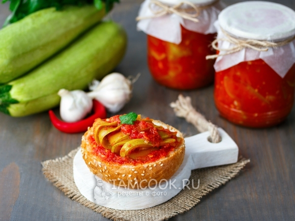 «Тещин язык» из кабачков на зиму, рецепт с фото