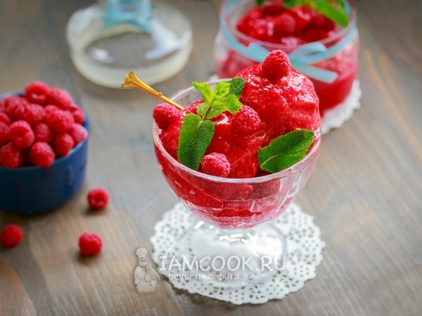 Малиновый сорбет, рецепт с фото