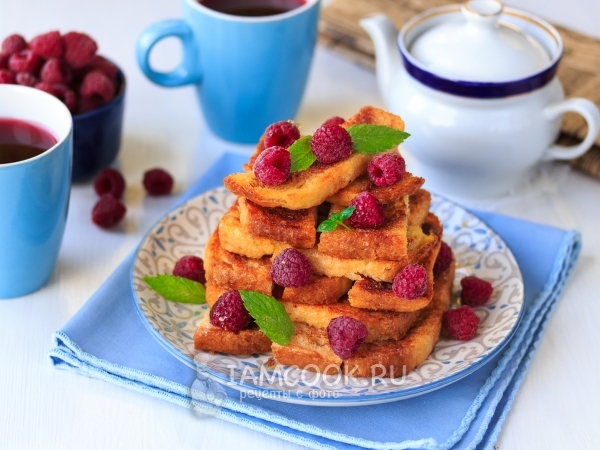 Французские тосты в духовке, рецепт с фото