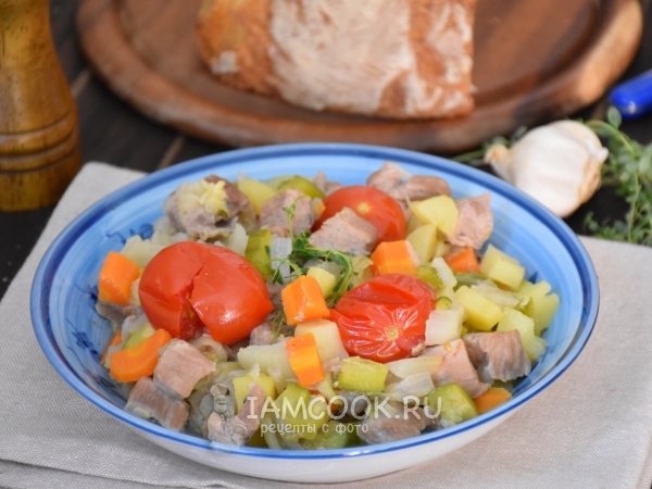 Рагу с телятиной по-средиземноморски, рецепт с фото