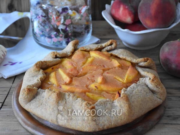 Галета с персиками на цельнозерновой муке, рецепт с фото