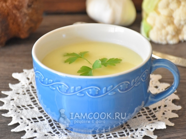 Суп-пюре из цветной капусты и картофеля, рецепт с фото