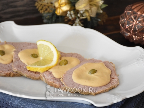 Телятина под соусом из тунца, рецепт с фото