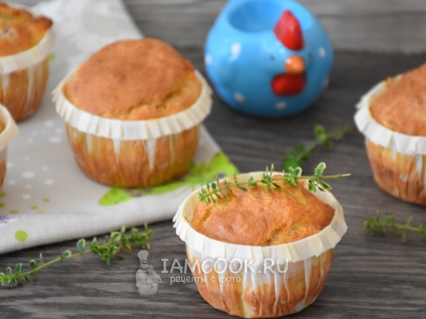 Закусочные кексы с мясом кролика и сыром, рецепт с фото