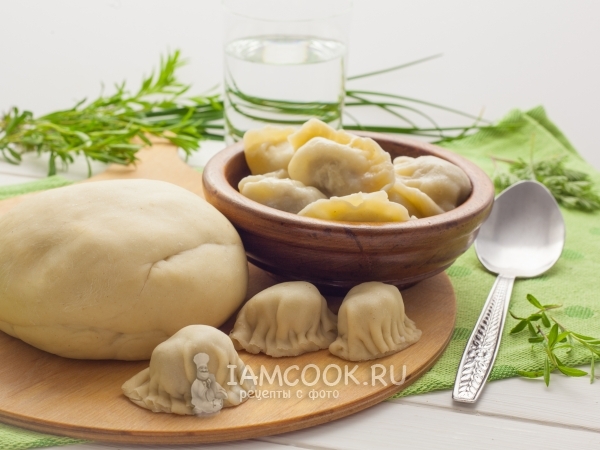 Тесто на манты на минералке, рецепт с фото