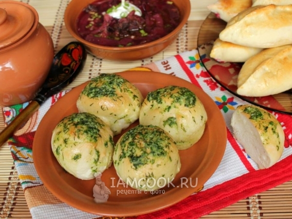 Пампушки с чесноком к борщу, рецепт с фото