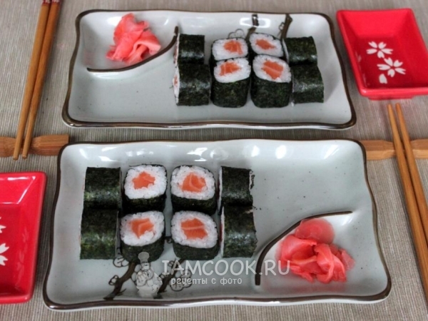 Роллы сяке маки, рецепт с фото