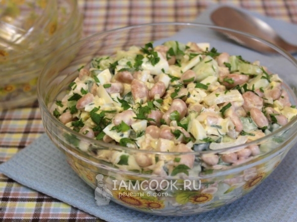 Салат куриный с фасолью, рецепт с фото