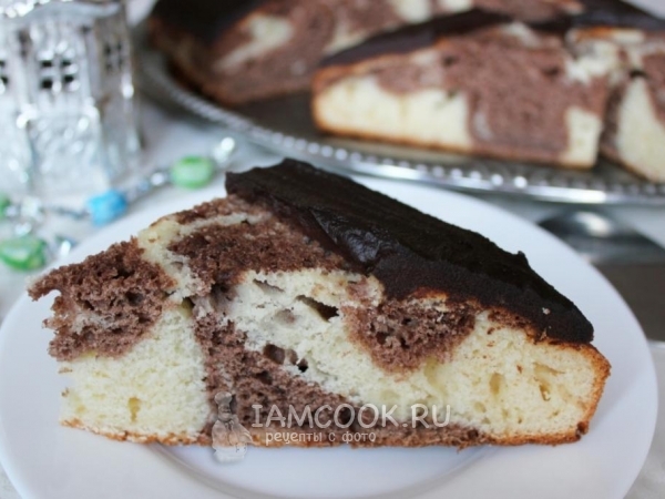 Торт «Зебра» на кефире, рецепт с фото