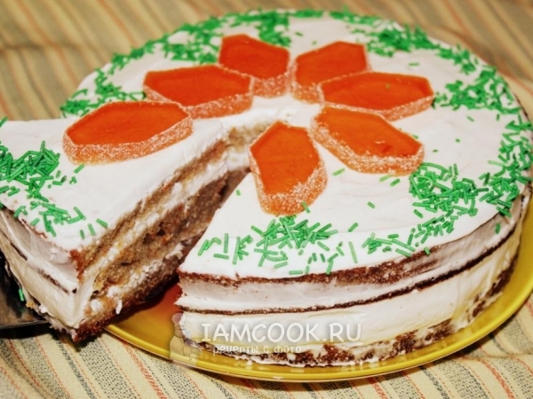 Морковно-сливочный торт, рецепт с фото