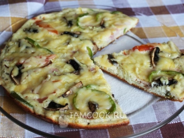 Пицца на сковороде на сметане, рецепт с фото