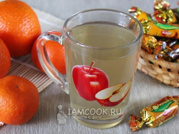 Компот из яблок и апельсинов, рецепт с фото