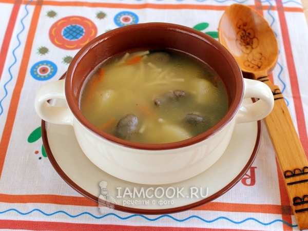 Суп из куриных сердечек, рецепт с фото